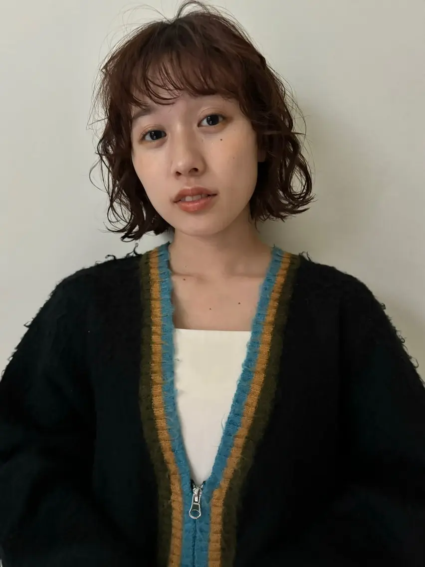 ショート パーマ カット パーマ shiro.kobe 森彩華のヘアスタイル