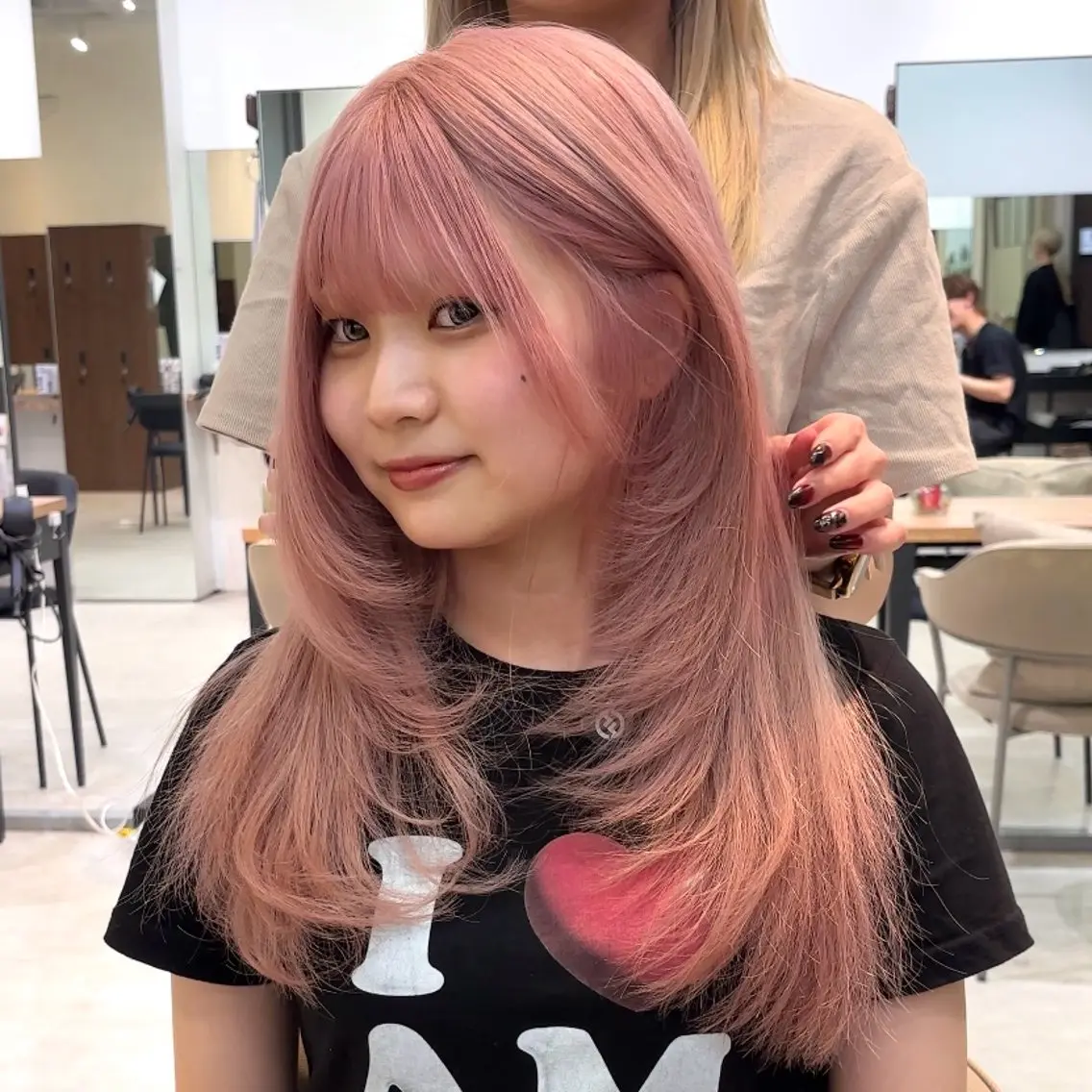 ロング ヘアカラー 🎀韓国ボブ/ハイト ーン/まりん🎀のヘアスタイル