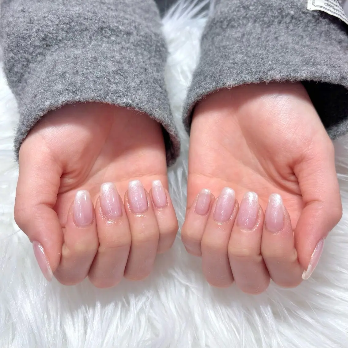 ネイル ジェルネイル オフィスネイル パラジェル シンプルネイル ホワイト ハンドネイル Noix 横浜のネイルデザイン