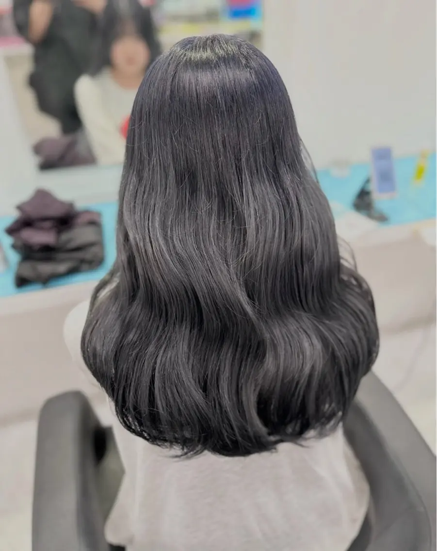 セミロング カラー ヘアアレンジ ヘアカラー トリートメント 🫧モテる💗ダメー ジレスハイトーン🫧のヘアスタイル