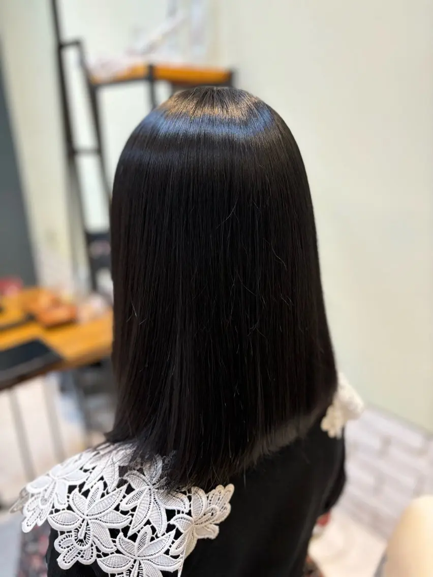 ミディアム 髪質改善 トリートメント すなが/ハイライト モデル募集中のヘアスタイル