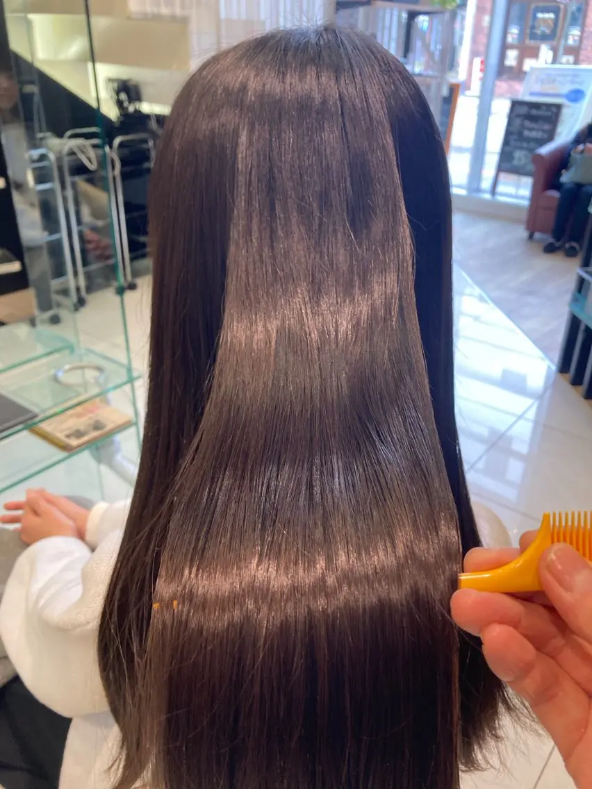 ロング パーマ 縮毛矯正 田畑 福恵のヘアスタイル