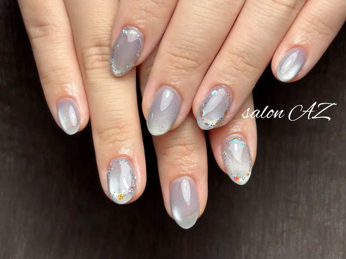 ネイル アートネイル 長さ出し フットネイル フレンチネイル ジェルネイル ハンドネイル salon AZのネイルデザイン