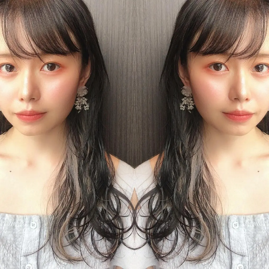 ロング カラー ヘアアレンジ ブリーチ カット ヘアカラー トリートメント 竹内啓太 ボブのヘアスタイル