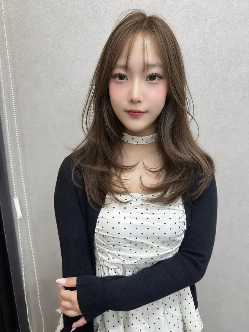 ロング カラー レイヤーカット AIRI layer cut hairのヘアスタイル