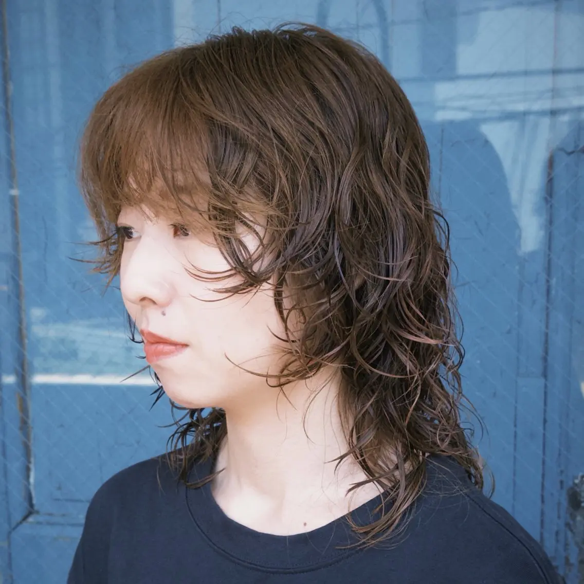 ミディアム カラー パーマ カット パーマ トリートメント "ラフな雰囲気"🍃 パーマ🌀かんたまるのヘアスタイル