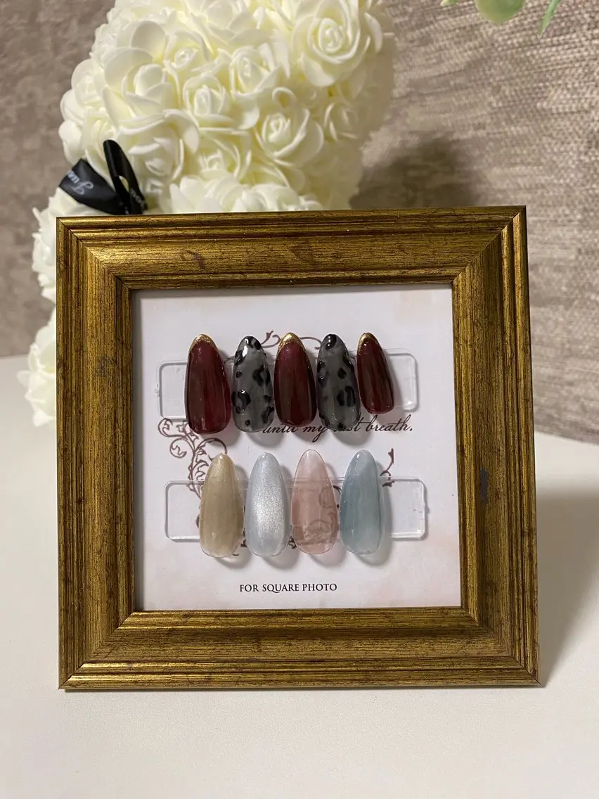 ネイル アニマル柄 ボルドー Verita nailのネイルデザイン