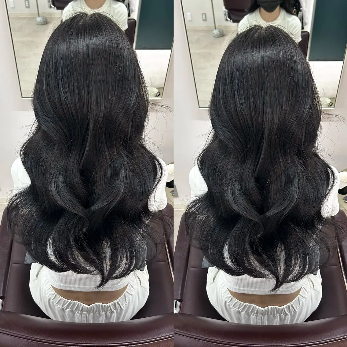 ミディアム カラー パーマ キッズ 透明感カラー 韓国風ヘア カット ヘアカラー トリートメント ヘッドスパ ヘアセット 盛れる艶カラー× レイヤーカット/咲来のヘアスタイル