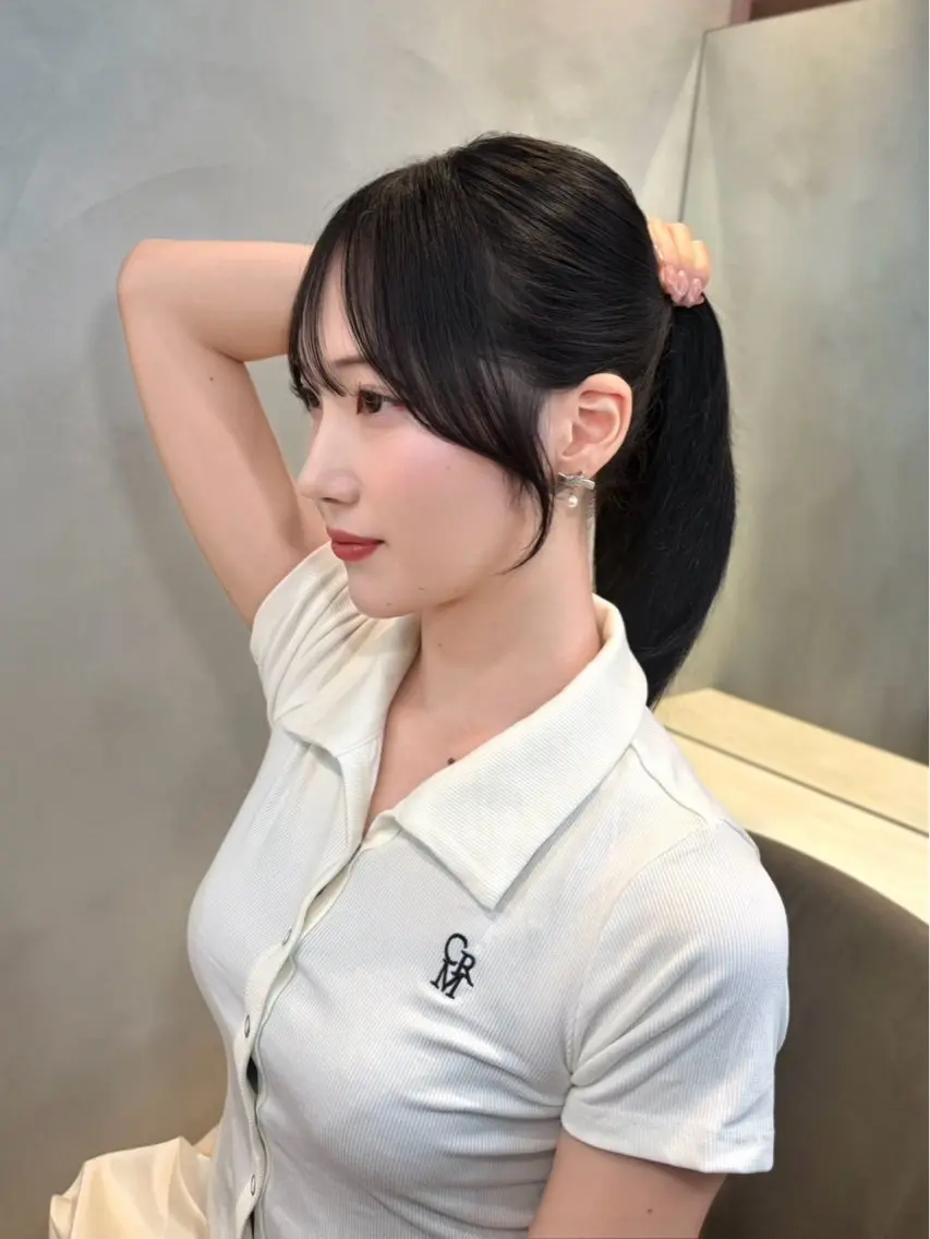 ミディアム 透明感 カラー⭐️セナ🎀のヘアスタイル