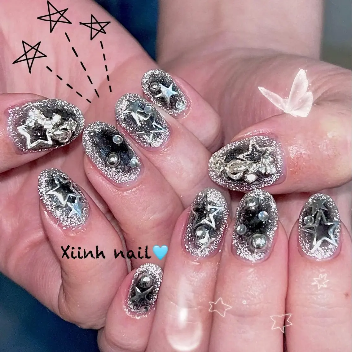 ネイル チークネイル フットネイル フレンチネイル ジェルネイル ハロウィン XIINH NAIL SALONのネイルデザイン