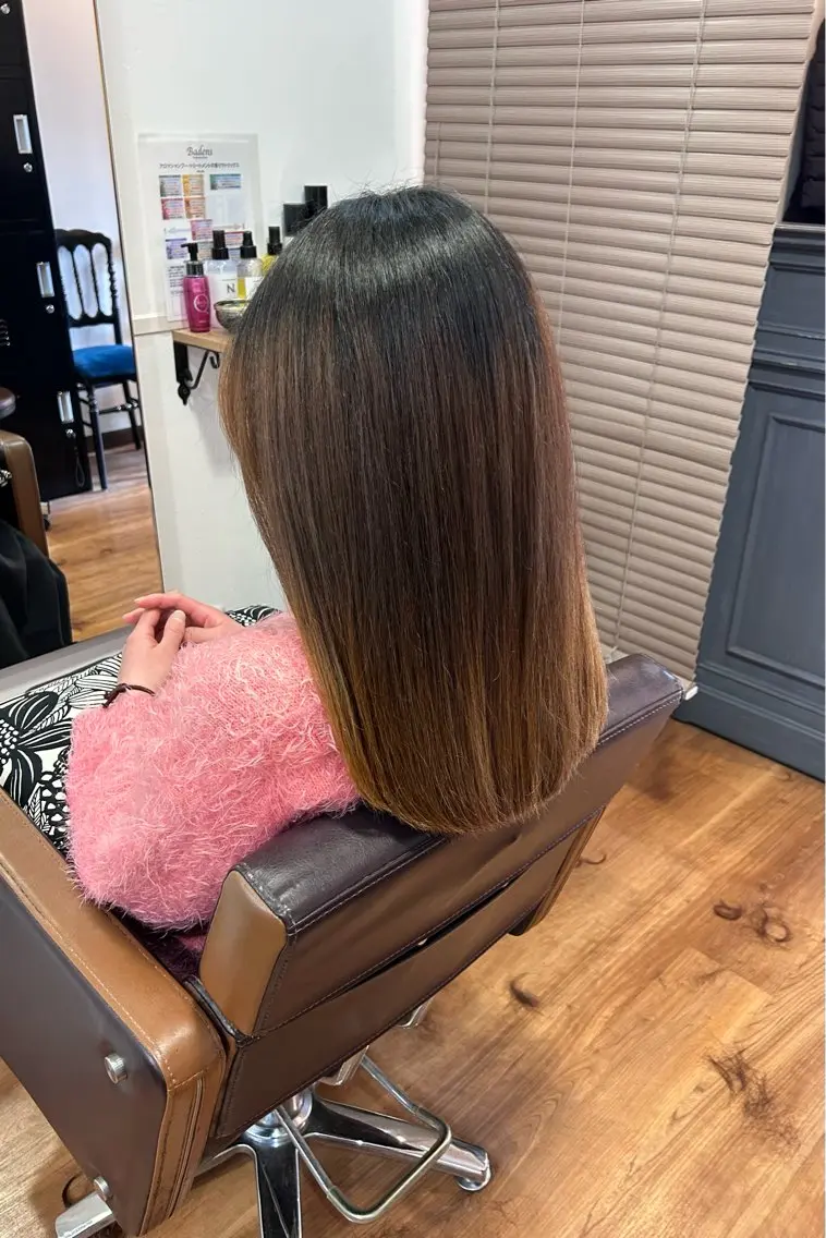 セミロング 原田 歩実のヘアスタイル