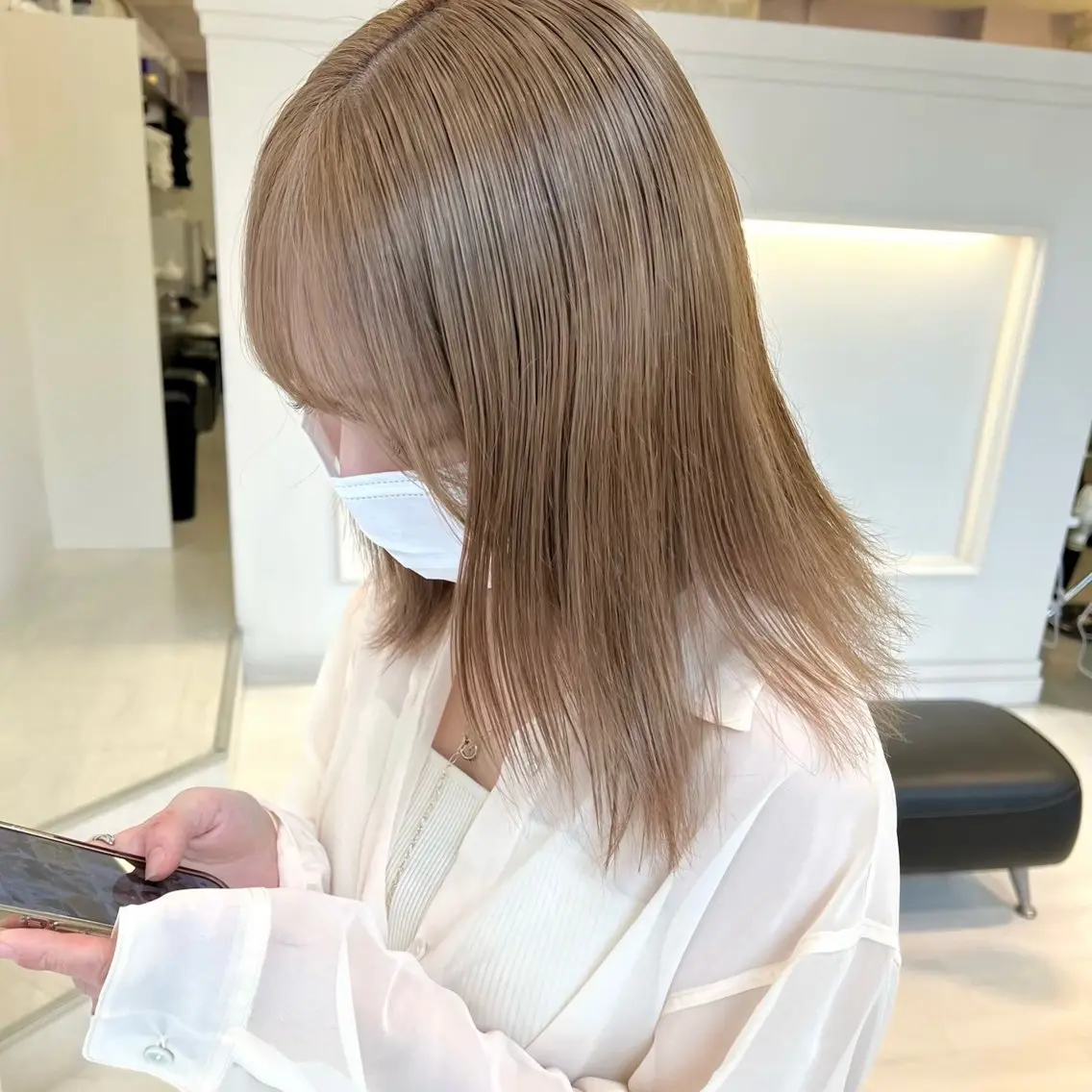ミディアム カラー ParveMix 🪽鳥取彩花のヘアスタイル