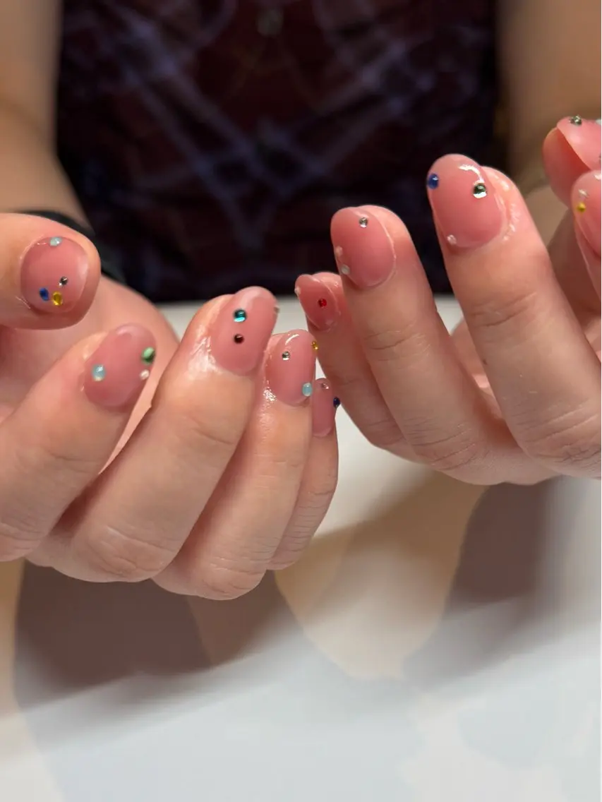 ネイル マットネイル ストーンネイル 濵田 実沙/Manonのネイルデザイン