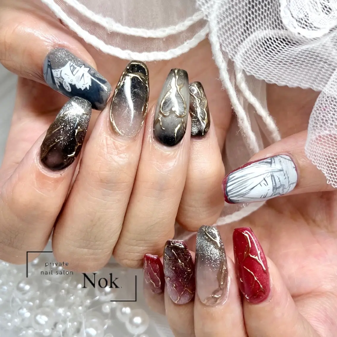 ネイル ハンドネイル 池袋痛ネイル Nok. 渡辺のネイルデザイン