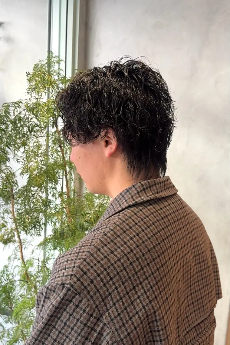 ショート パーマ メンズ カット パーマ 髪質改善/メンズヘア 上野 聖斗🌱‬‪のヘアスタイル