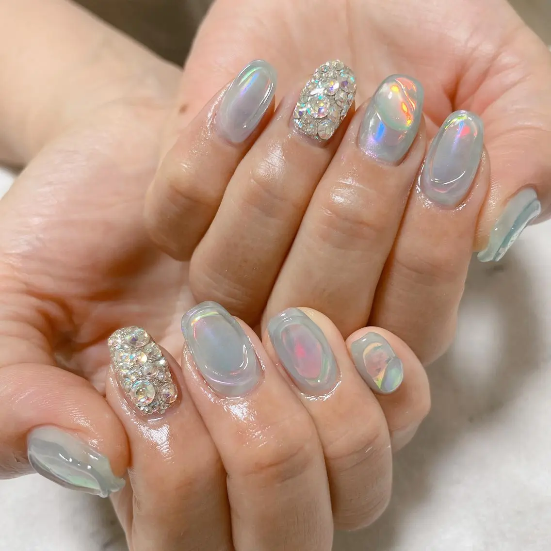ネイル 氷ネイル・うるうるネイル Jeremy ♡ HARUKAのネイルデザイン