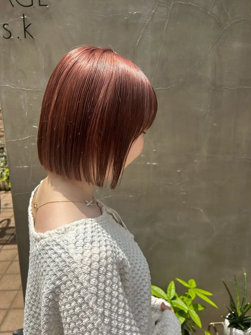 リピーター様💚ブリーチ+艶カラー+トリートメントの写真