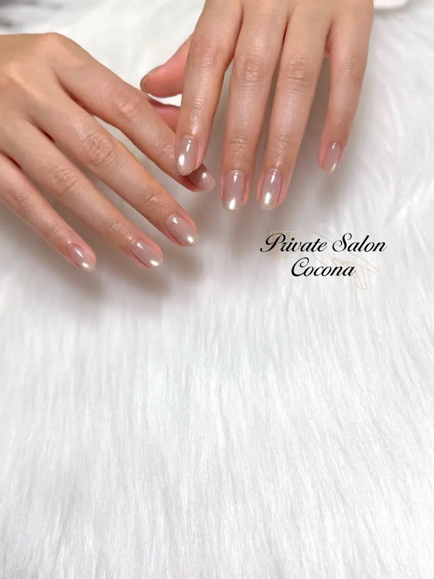 ネイル マグネットネイル マグネットワンカラー ワンカラーネイル ハンドネイル プライベートサロン nailcoconaのネイルデザイン