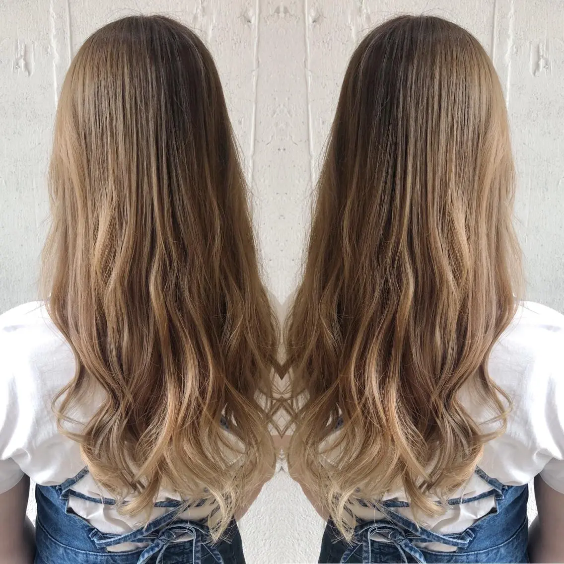 ロング カラー ベージュカラー カット ヘアカラー トリートメント あらき ちさとのヘアスタイル