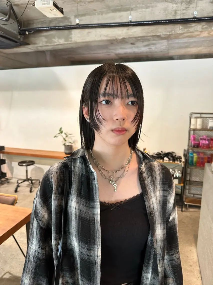 セミロング 顔周りカット レイヤーカット カット トリートメント 🌸髪質改善🌸 小河穂香のヘアスタイル