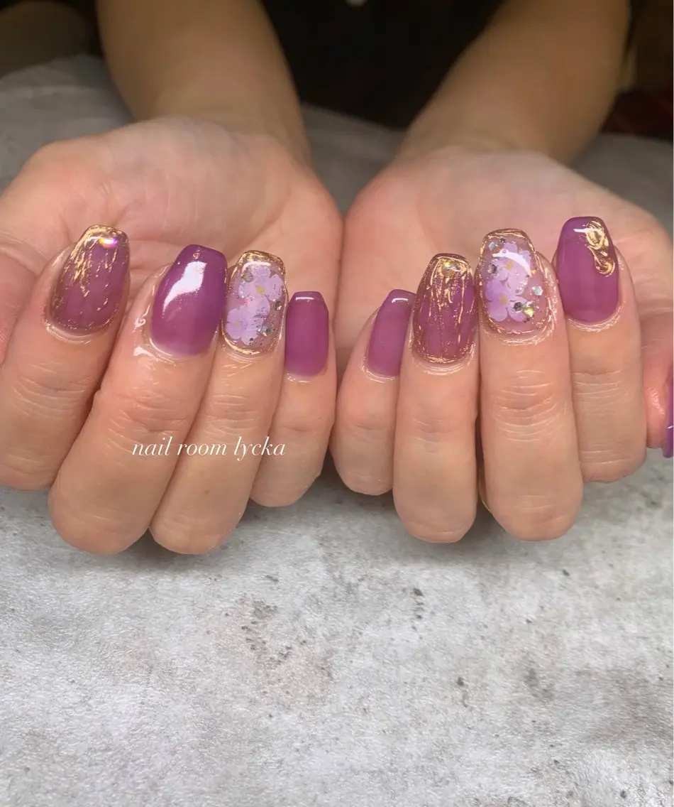ネイル ネイルルームリッカ 𝐦𝐚𝐲𝐮のネイルデザイン