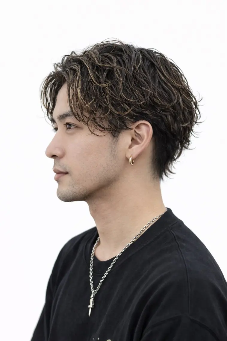 【垢抜けたい方に✨】メンズカット+ホワイトメッシュの写真
