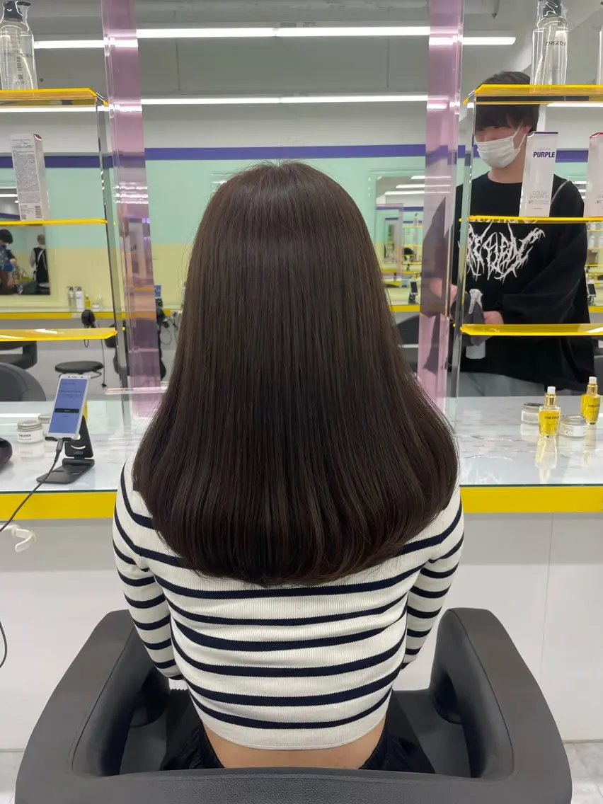 ロング カラー カット ヘアカラー トリートメント 🦋色落ち綺麗カラー メンズYUZU🦋のヘアスタイル