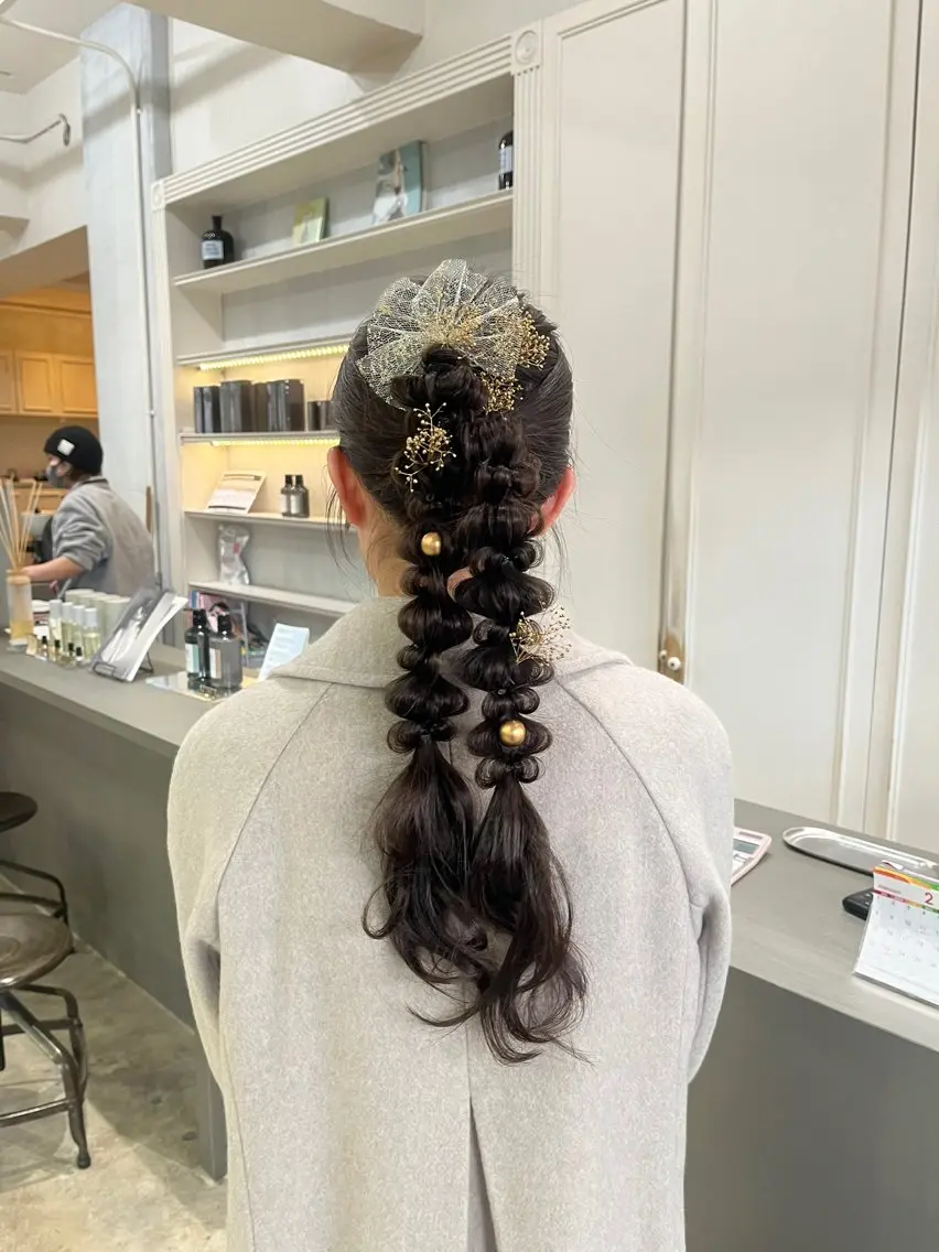 【結婚式などのイベント前に】ヘアセット🦋の写真