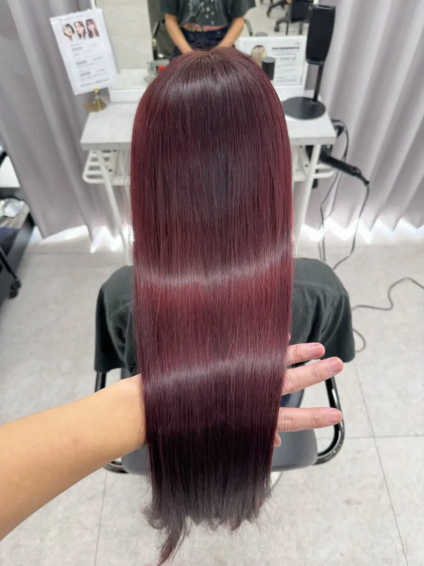 ロング カラー ピンクカラー 髪質改善 縮毛矯正×髪質改善 店長　DAITOのヘアスタイル