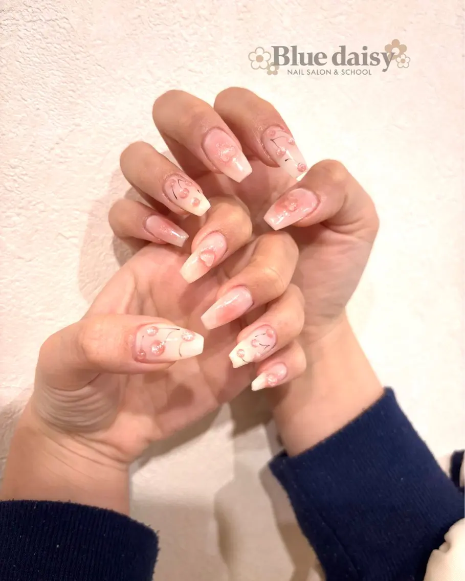 ネイル ハンドネイル Blue daisy 栄本店のネイルデザイン