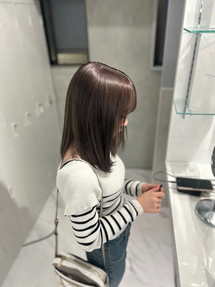 カラー 透明感カラー ヘアカラー ️🧬akari🧬 ハイトーン/レイヤーのヘアスタイル