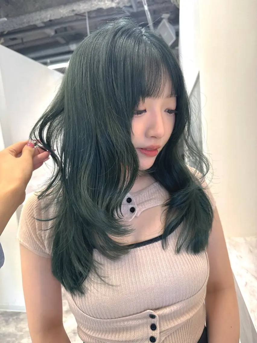 ロング カラー ヘアカラー Amelie yunのヘアスタイル