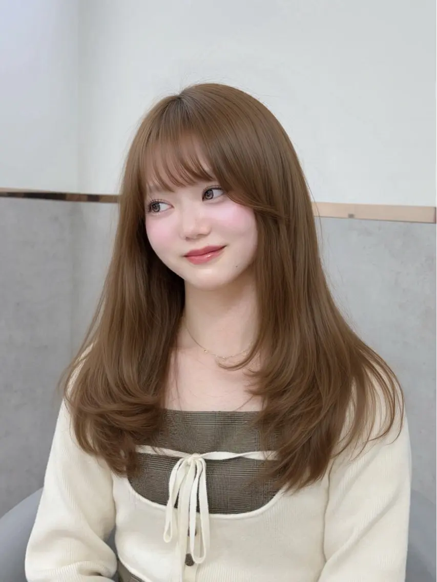 ロング カット ヘアカラー トリートメント 透明感カラー / minami ⟡.·のヘアスタイル