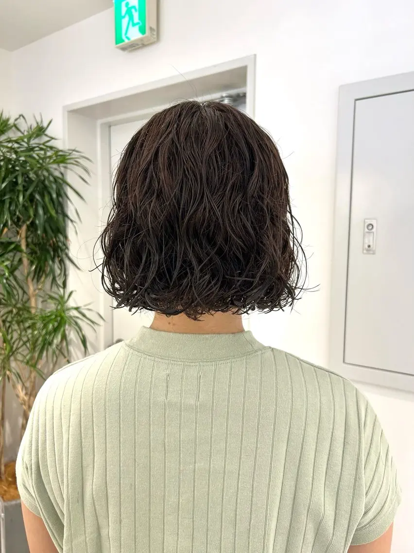 ショート カラー パーマ ボブ カット パーマ 池袋/小顔レイヤー/ 顔まわり/taigaのヘアスタイル