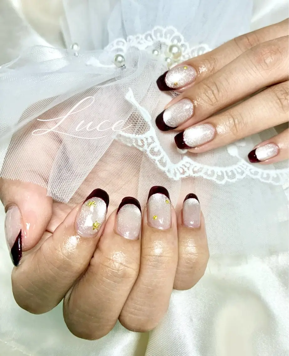 ネイル フレンチネイル マグネットネイル NAIL Luceのネイルデザイン