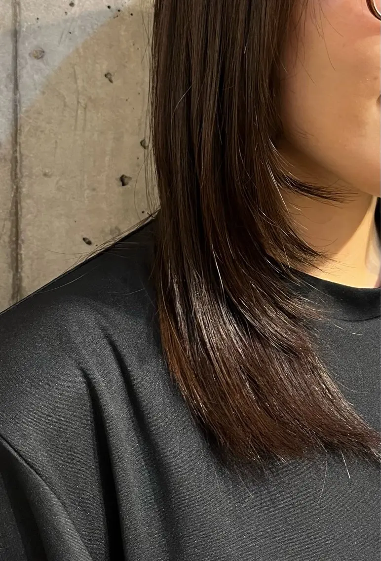 セミロング 顔周りカット レイヤーカット ♡田口 結彩♡のヘアスタイル