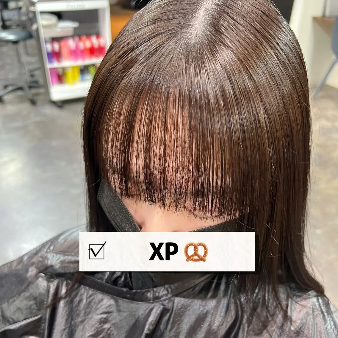 ミディアム パーマ 縮毛矯正 💘札幌クロスパーマ 髪質改善💘rinaのヘアスタイル