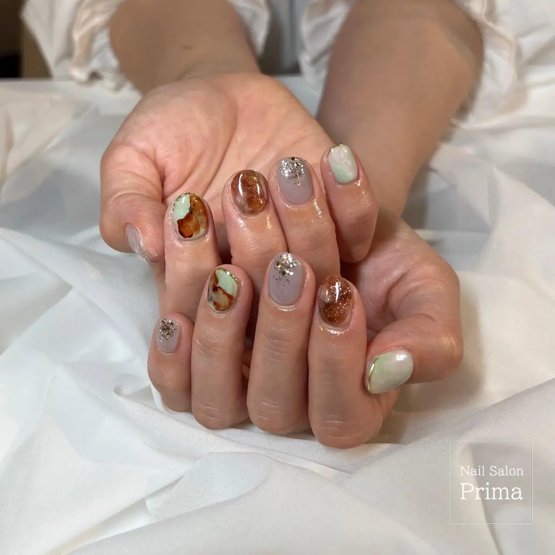 ミディアム ネイル SalonPrima 西院Nail&Eyeのネイルデザイン