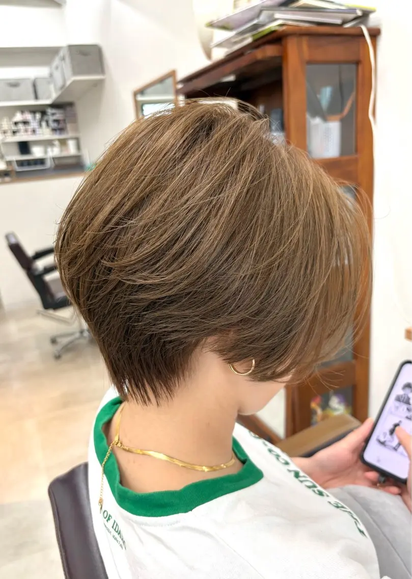 ショート ハンサムショート ショートヘア ヘアカラー 髪質改善/ショート/ 籠本　勇太のヘアスタイル