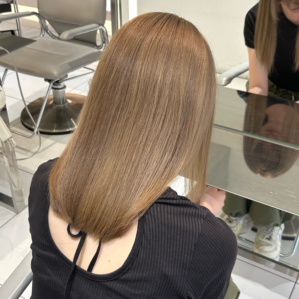 カラー ダブルカラー グレージュ ミルクティーグレージュ ヘアカラー ココナ./ 昭島/立川のヘアスタイル