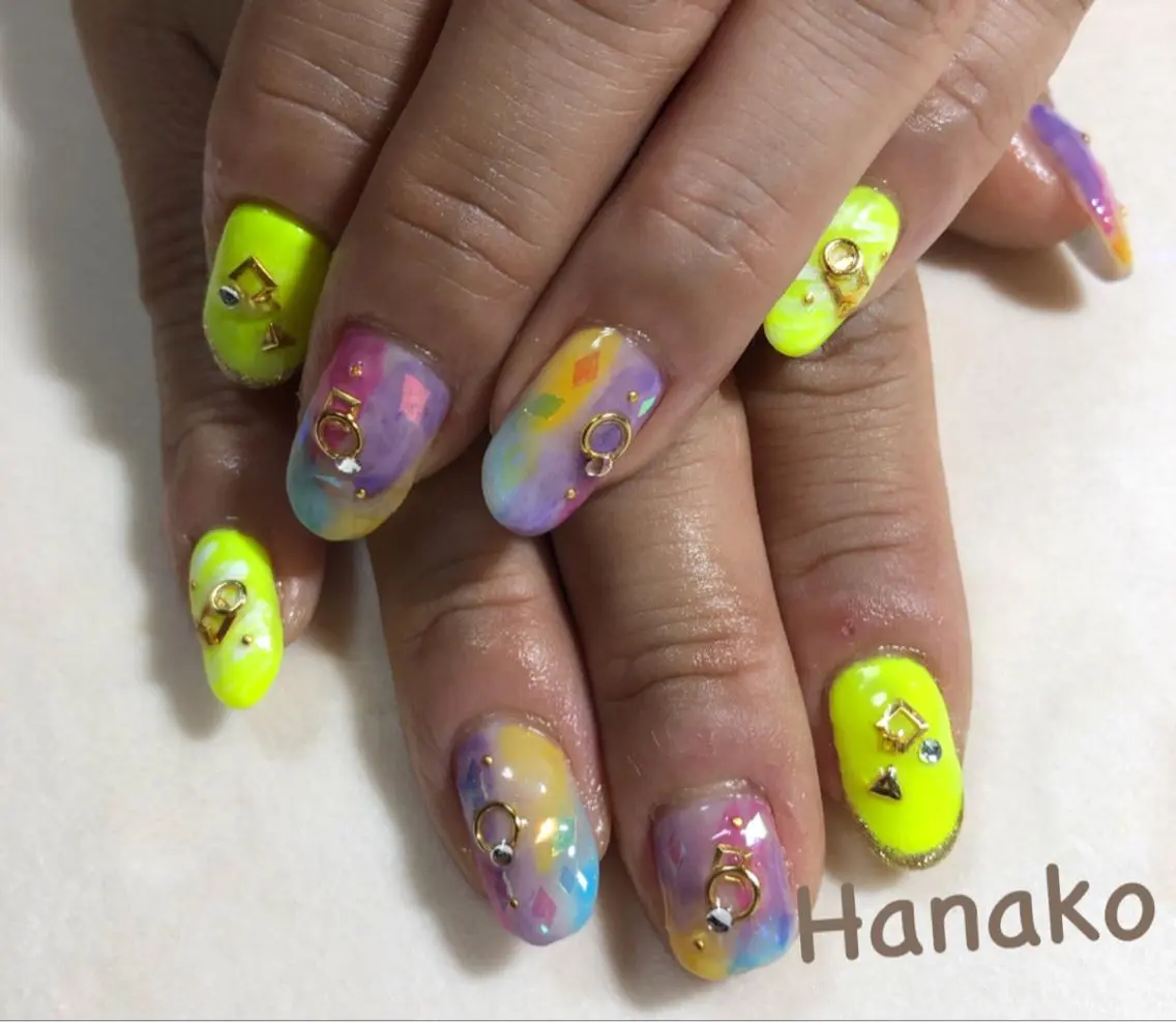 ネイル お絵描きネイル Hanakoのネイルデザイン