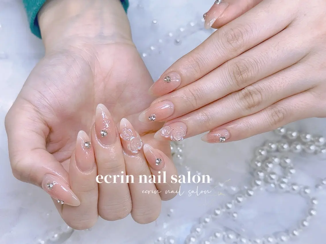 ネイル 持ち込み ネイルチップ ワンホンネイル ecrin nail salon錦糸町のネイルデザイン