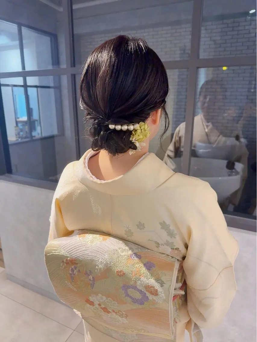 ヘアアレンジ 着物ヘア 卒業式のヘアスタイル 着付け 池田 みのりのヘアスタイル