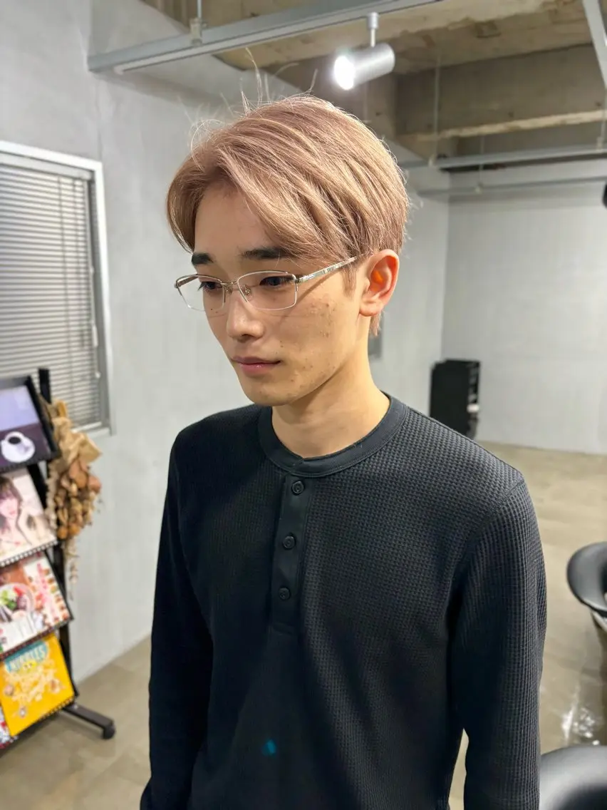 ショート カラー パーマ メンズ カット ヘアカラー トリートメント メンズ/ダブルカラー /パーマ/来栖慧💈のヘアスタイル