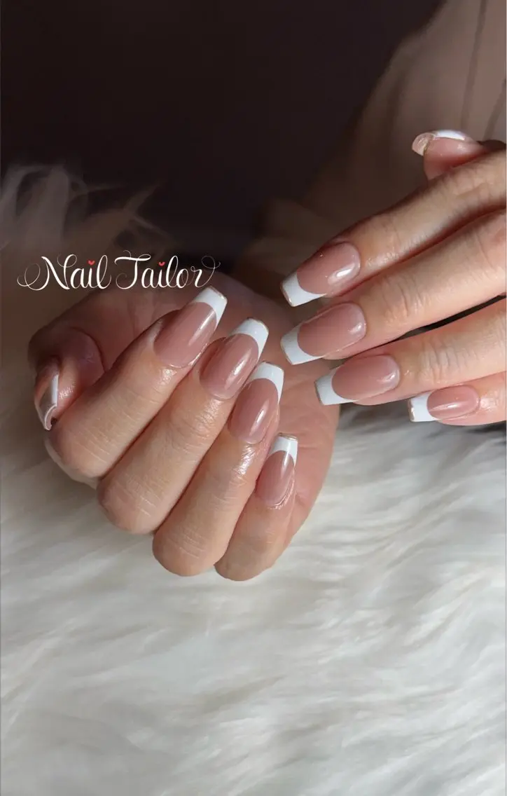 ネイル 長さ出し フレンチネイル ミラーネイル オフィスネイル ブライダルネイル ハンドネイル NailTailor ネイルテイラーのネイルデザイン