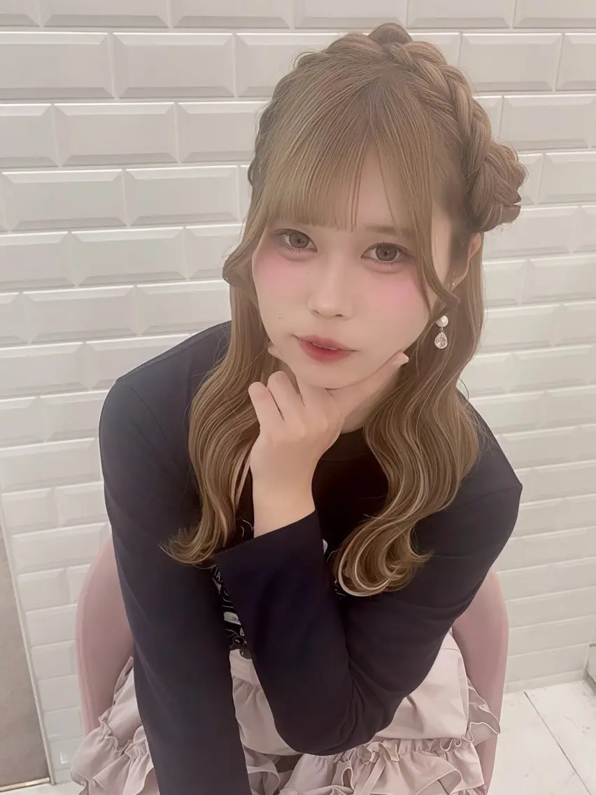 ヘアアレンジ ゆうひ🎀艶カラー/ ヘアメ/チョコカラーのヘアスタイル