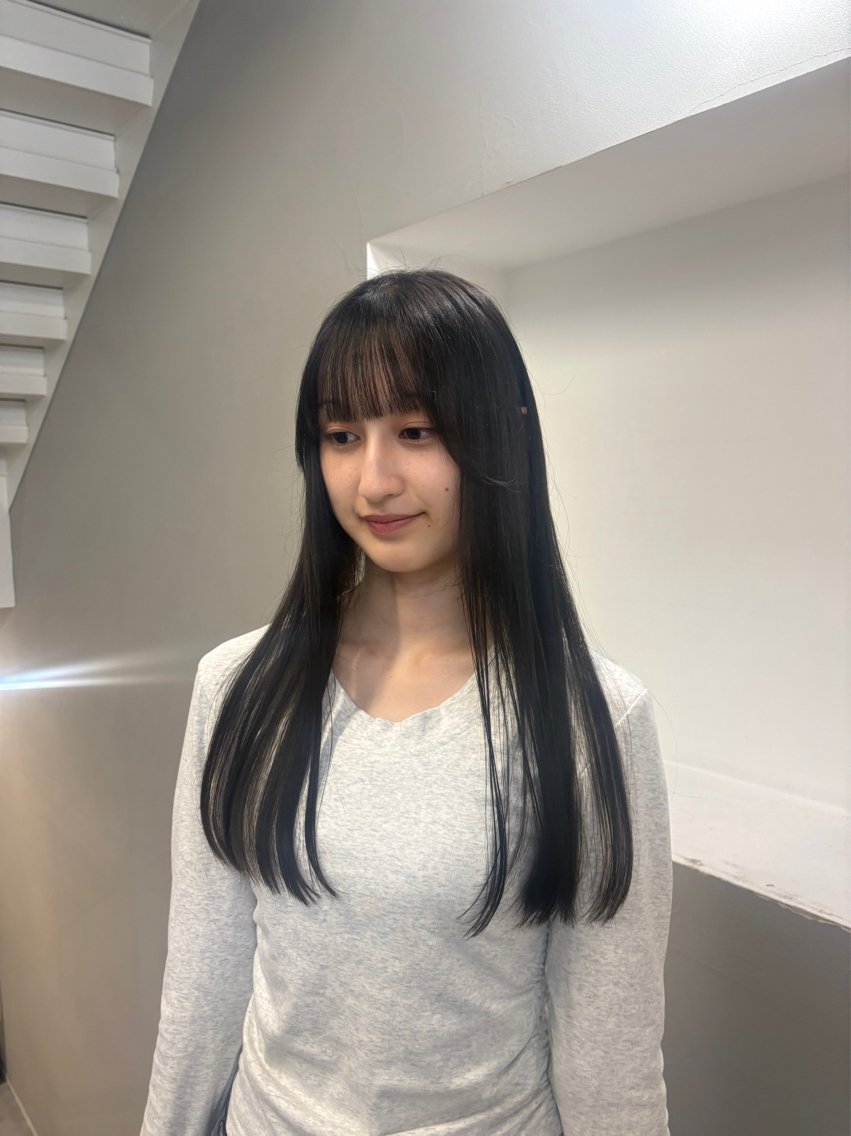 ロング カット ヘアカラー トリートメント あゆな\メンズカット \髪質改善のヘアスタイル