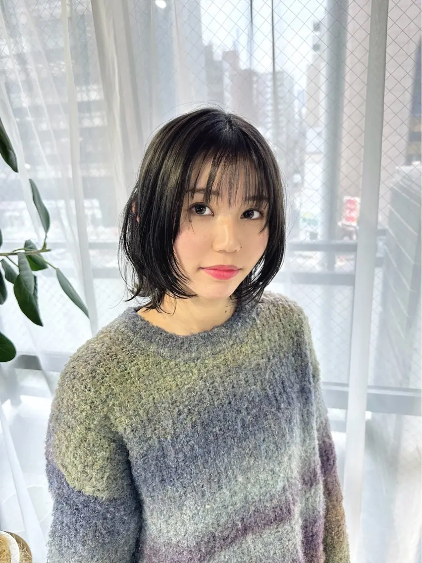 ミディアム カラー ブリーチ ケアブリーチ ダブルカラー イヤリングカラー ハイトーンカラー 【.ico】心斎橋/ レイヤー/飛田ゆうきのヘアスタイル