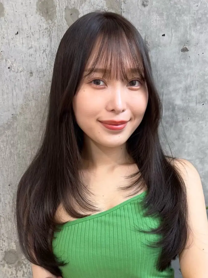 ロング カラー パーマ ヘアアレンジ メンズ キッズ 北千住/小顔レイヤー /顔まわり/西慶太朗のヘアスタイル