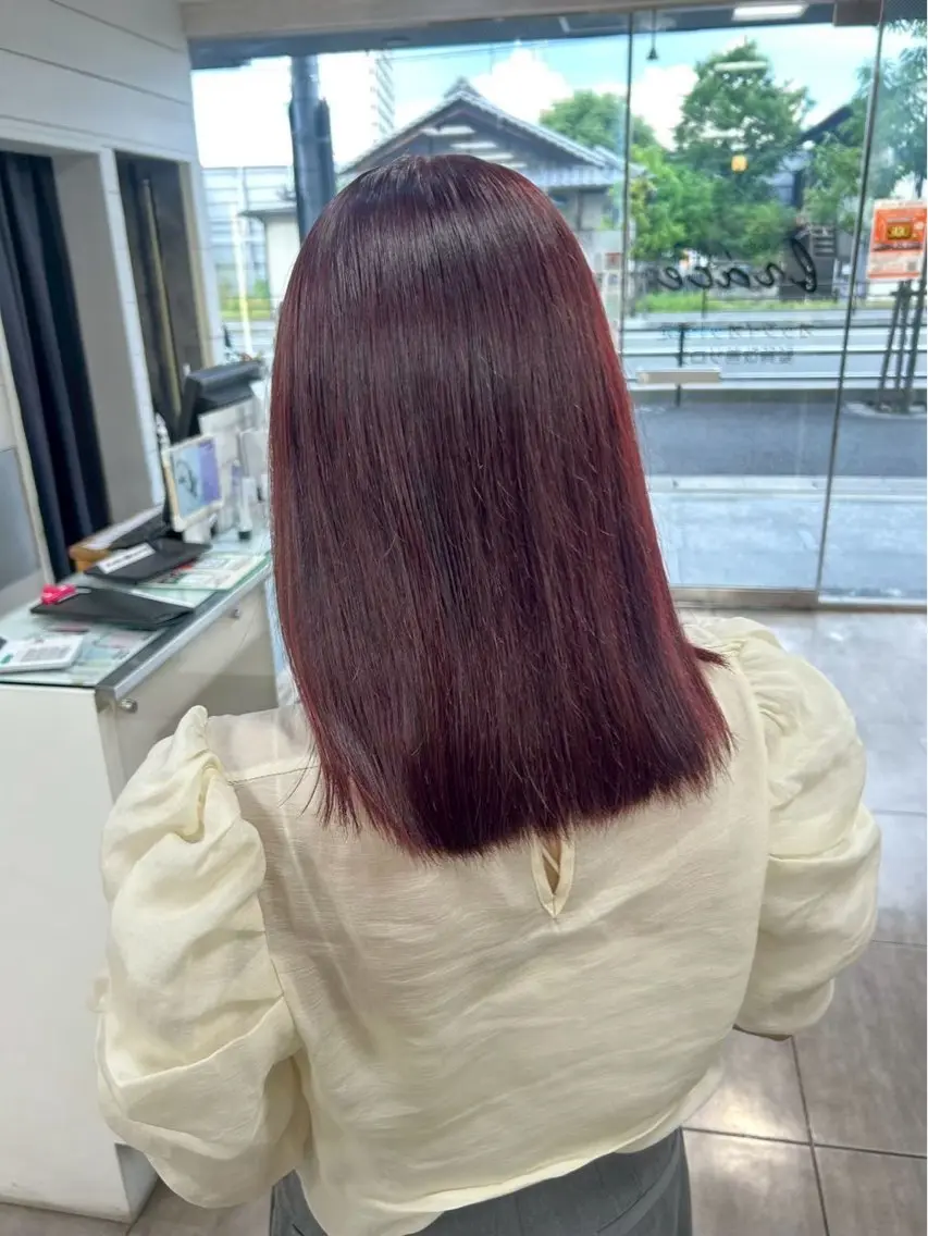 ミディアム カラー ヘアカラー 西岡 英菜のヘアスタイル